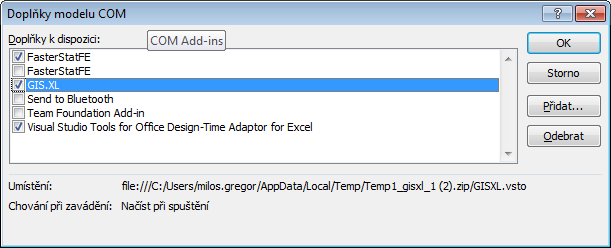 Enable and Disable Excel Com Add-in